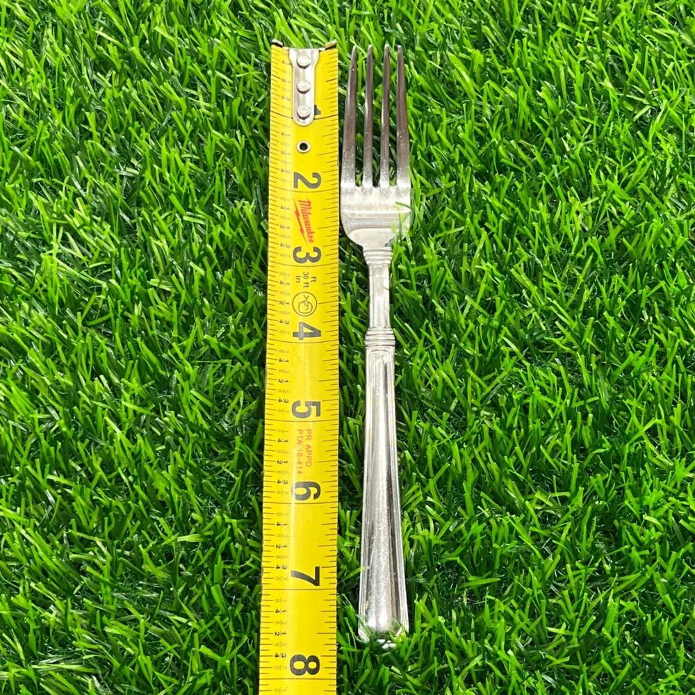 Pfaltzgraff 18/8 Stainless Steel Dinner Fork Ribbed‎ Glossy 8 Inch Silverware